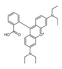 9-(2-羧基苯基)-3,6-二(二乙氨基)-占吨翁钼酸磷酸盐结构式