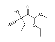 1,1-diethoxy-3-ethyl-3-hydroxypent-4-yn-2-one结构式