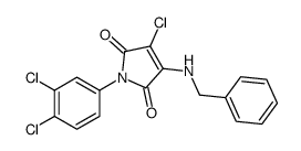3-(benzylamino)-4-chloro-1-(3,4-dichlorophenyl)pyrrole-2,5-dione Structure