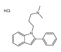 N,N-dimethyl-3-(2-phenylindol-1-yl)propan-1-amine hydrochloride结构式