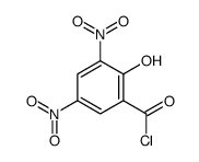 Benzoyl chloride, 2-hydroxy-3,5-dinitro-结构式