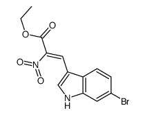 ethyl 3-(6-bromo-1H-indol-3-yl)-2-nitroprop-2-enoate结构式