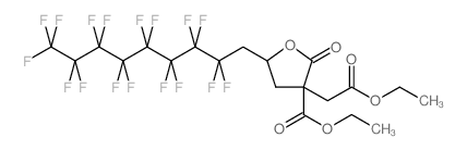 3-(乙氧甲酰)-3-(甲基乙氧甲酰)-5-(1H,1H-全氟壬基)-丁内酯结构式