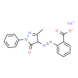 sodium 2-[(4,5-dihydro-3-methyl-5-oxo-1-phenyl-1H-pyrazol-4-yl)azo]benzoate Structure