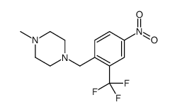 1-methyl-4-(4-nitro-2-(trifluoromethyl)benzyl)piperazine Structure