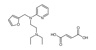 (E)-but-2-enedioic acid,N,N-diethyl-N'-(furan-2-ylmethyl)-N'-pyridin-2-ylethane-1,2-diamine结构式