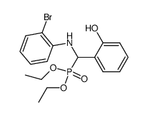 [(2-Bromo-phenylamino)-(2-hydroxy-phenyl)-methyl]-phosphonic acid diethyl ester结构式