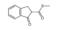 S-methyl 1-oxo-2,3-dihydro-1H-indene-2-carbothioate Structure
