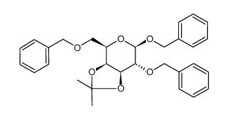 benzyl 2,6-O-benzyl-3,4-di-O-isopropylidene-β-D-galactopyranoside Structure