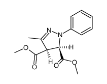 5-methyl-2-phenyl-3,4-dihydro-2H-pyrazole-3,4-dicarboxylic acid dimethyl ester Structure