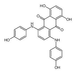 1,4-dihydroxy-5,8-bis(4-hydroxyanilino)anthracene-9,10-dione Structure