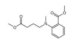 N-(3-methoxycarbonyl-propyl)-N-methyl-anthranilic acid methyl ester结构式