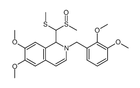 2-(2,3-dimethoxybenzyl)-6,7-dimethoxy-1-((methylsulfinyl)(methylthio)methyl)-1,2-dihydroisoquinoline Structure