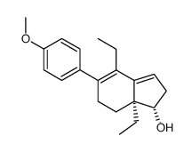 (+/-) 2,6β-diethyl-3-(p-methoxyphenyl)-bicyclo<4.3.0>nona-2,9-dien-7β-ol结构式