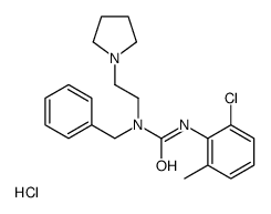 1-benzyl-3-(2-chloro-6-methylphenyl)-1-(2-pyrrolidin-1-ylethyl)urea,hydrochloride Structure