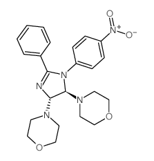 Morpholine,4,4'-[4,5-dihydro-1-(4-nitrophenyl)-2-phenyl-1H-imidazole-4,5-diyl]bis-, trans-(9CI) picture