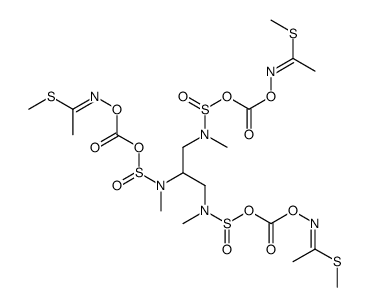 methyl (1Z)-N-[2,3-bis[methyl-[(Z)-1-methylsulfanylethylideneamino]oxycarbonyloxysulfinylamino]propyl-methylsulfinamoyl]oxycarbonyloxyethanimidothioate结构式