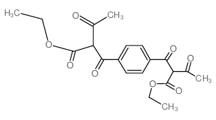 1,4-Benzenedipropanoic acid, .α.,.α.'-diacetyl-.β.,.β.'-dioxo-, diethyl ester (en) Structure
