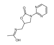 N-[(2-oxo-3-pyrimidin-2-yl-1,3-oxazolidin-5-yl)methyl]acetamide结构式
