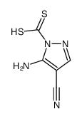 5-amino-4-cyanopyrazole-1-carbodithioic acid Structure