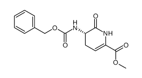 methyl (5S)-5-benzyloxycarbonylamino-6-oxo-1,4,5-trihydropyridine-2-carboxylate结构式