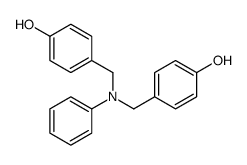 4-[[N-[(4-hydroxyphenyl)methyl]anilino]methyl]phenol结构式