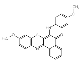 9-Methoxy-6-((4-methoxyphenyl)amino)-5H-benzo(a)phenothiazin-5-one结构式