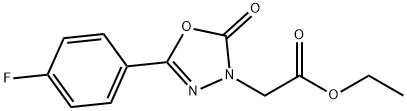 2-(5-(4-氟苯基)-2-氧代-1,3,4-恶二唑-3(2H)-基)乙酸乙酯结构式