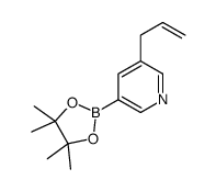 3-(2-丙烯-1-基)-5-(4,4,5,5-四甲基-1,3,2-二噁硼烷-2-基)-吡啶结构式