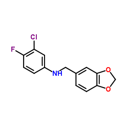 N-(1,3-Benzodioxol-5-ylmethyl)-3-chloro-4-fluoroaniline Structure