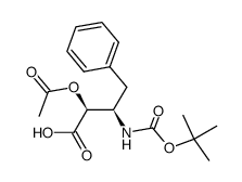 (2S,3R)-2-acetoxy-3-((tert-butoxycarbonyl)amino)-4-phenylbutanoic acid Structure