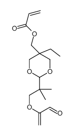 丙烯酸2-[5-[(丙烯酰氧基)甲基]-5-乙基-1,3-二氧六环-2-基]-2-甲基丙酯	(顺反混合物)(含稳定剂MEHQ)结构式