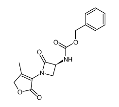 [(S)-1-(4-Methyl-2-oxo-2,5-dihydro-furan-3-yl)-2-oxo-azetidin-3-yl]-carbamic acid benzyl ester Structure