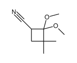 2,2-dimethoxy-3,3-dimethylcyclobutane-1-carbonitrile结构式