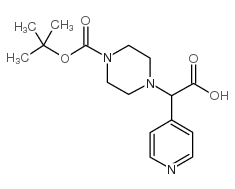 1-BOC-4-(羧基-吡啶-4-基-甲基)-哌嗪结构式