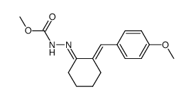 N-(Methoxycarbonyl)-N'-2-(p-methoxyphenylmethylene)-cyclohexylidene-hydrazine Structure