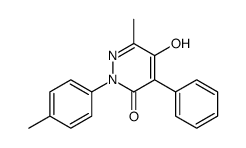 5-hydroxy-6-methyl-2-(4-methylphenyl)-4-phenylpyridazin-3-one结构式