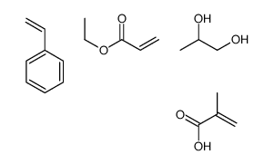 ethyl prop-2-enoate,2-methylprop-2-enoic acid,propane-1,2-diol,styrene结构式
