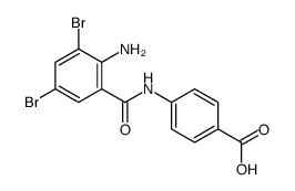4-[(2-amino-3,5-dibromobenzoyl)amino]benzoic acid结构式