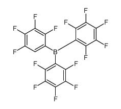 bis(2,3,4,5,6-pentafluorophenyl)-(2,3,4,5-tetrafluorophenyl)borane结构式