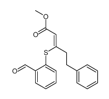 methyl 3-(2-formylphenyl)sulfanyl-5-phenylpent-2-enoate结构式