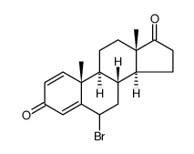 Androsta-1,4-diene-3,17-dione, 6-bromo结构式