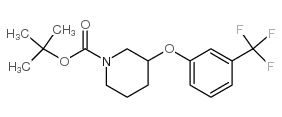 3-[3-(三氟甲基)苯氧基]-1-哌啶羧酸-1,1-二甲基乙酯结构式