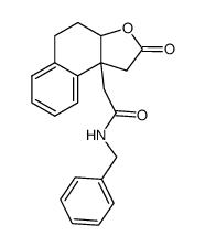 9b-(N-benzylcarbamoylmethyl)-1,2,3a,4,5,9b-hexahydronaphtho(2,1-b)furan-2-one结构式