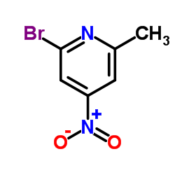 2-溴-6-甲基-4-硝基吡啶结构式