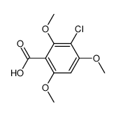 3-chloro-2,4,6-trimethoxy-benzoic acid结构式