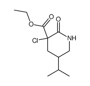 3-chloro-5-isopropyl-2-oxo-piperidine-3-carboxylic acid ethyl ester Structure