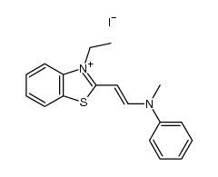 3-ethyl-2-[2-(N-methyl-anilino)-vinyl]-benzothiazolium, iodide Structure