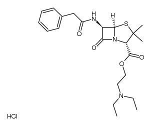benzylpenicillin β-diethylaminoethyl ester hydrochloride Structure