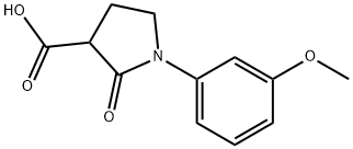 1-(3-甲氧基苯基)-2-氧代吡咯烷-3-羧酸结构式